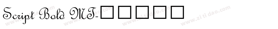 Script Bold MT字体转换